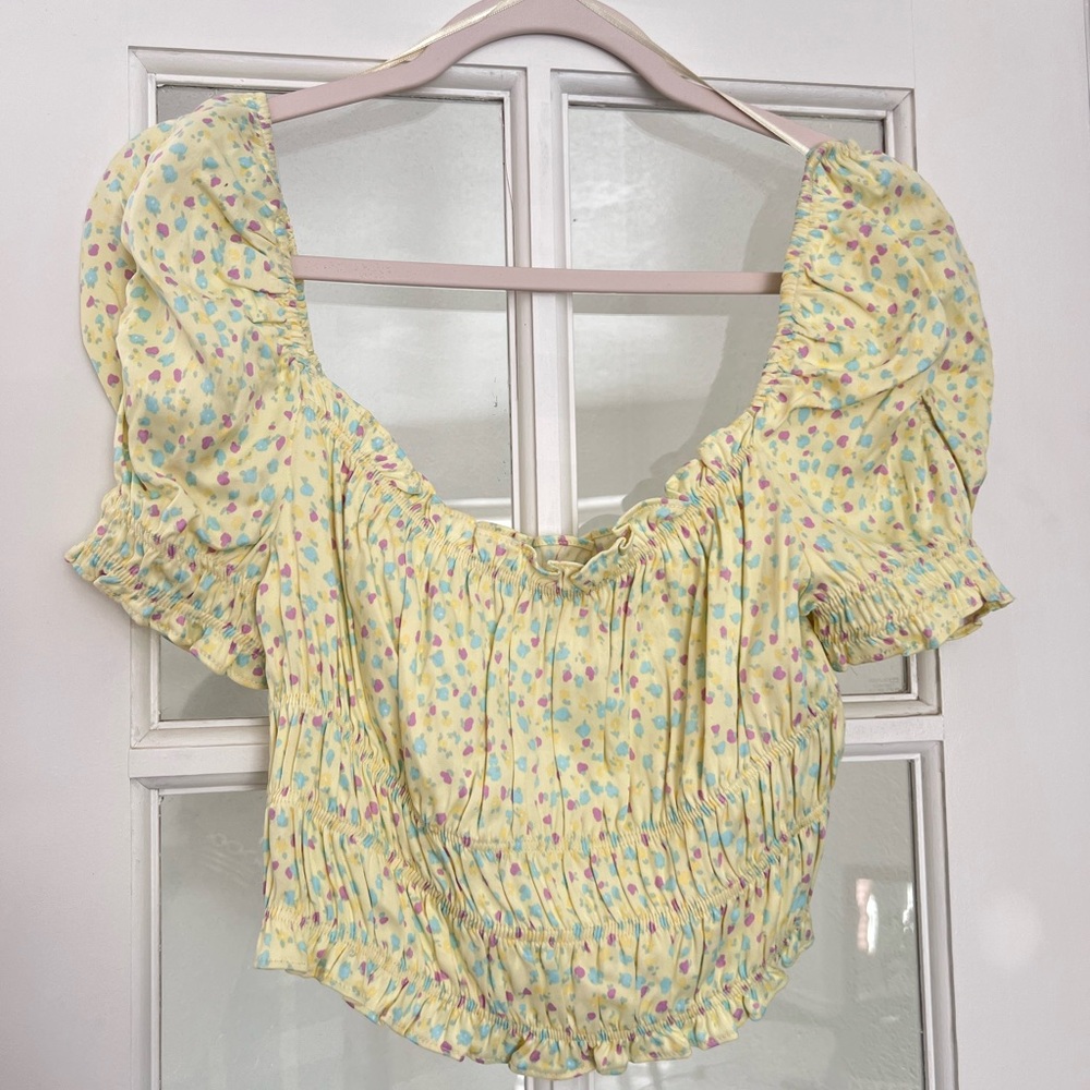 Floral Puff Sleeve Top